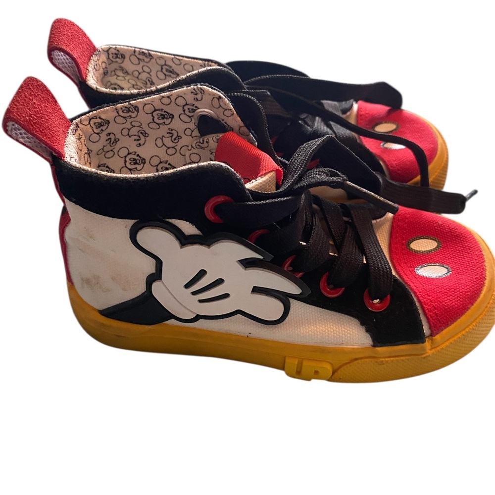 Disney Kids High-Top Sneakers - Red, Black, Yellow